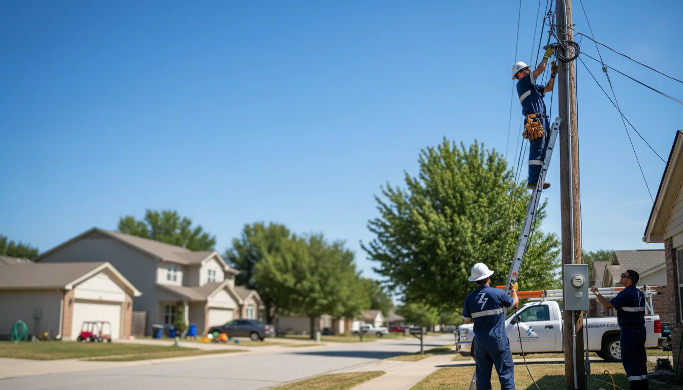 Residential electrician providing installation services in Clements, MN